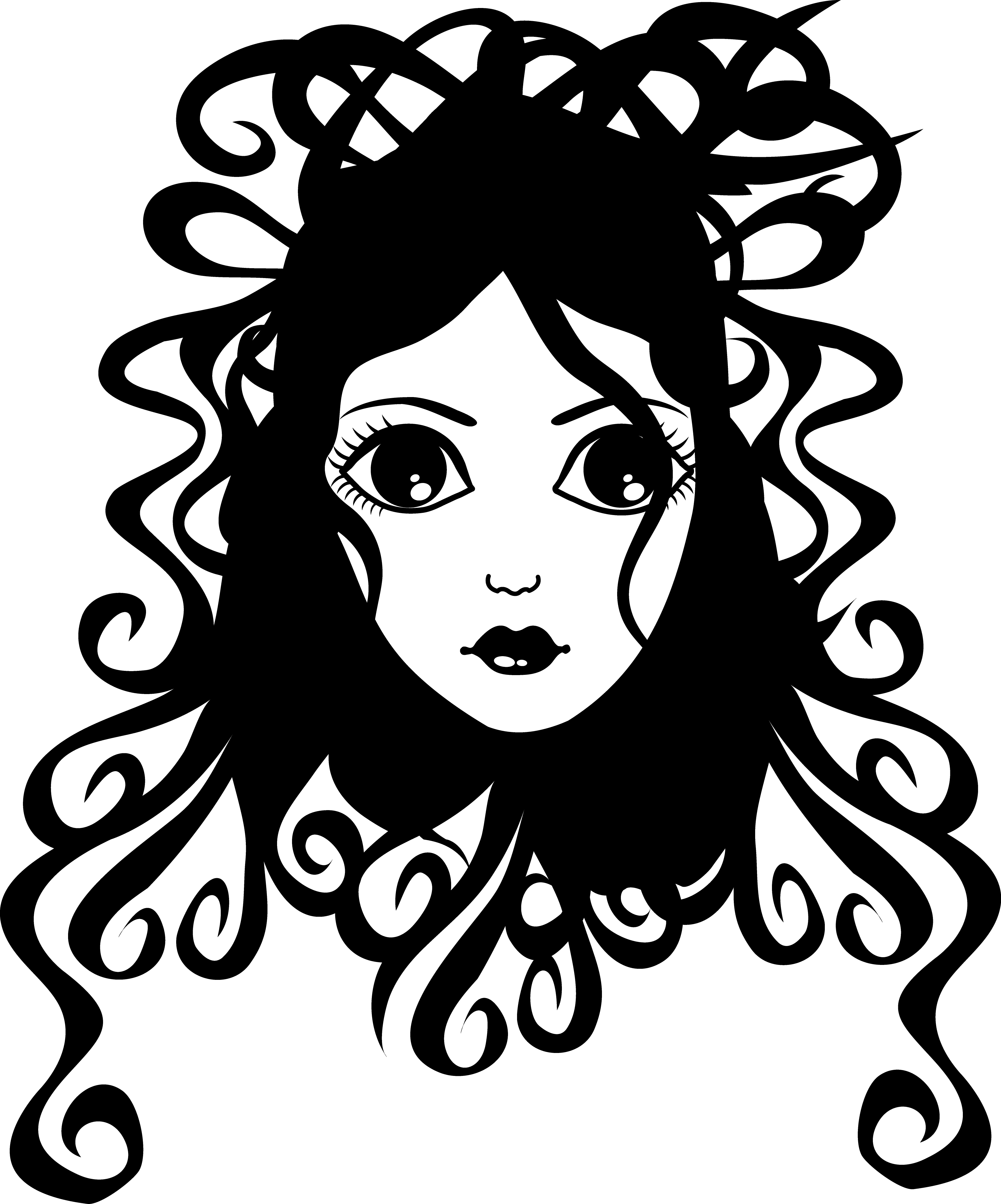 Girl Curly Hair Png, Transparent Png PNG with transparent background