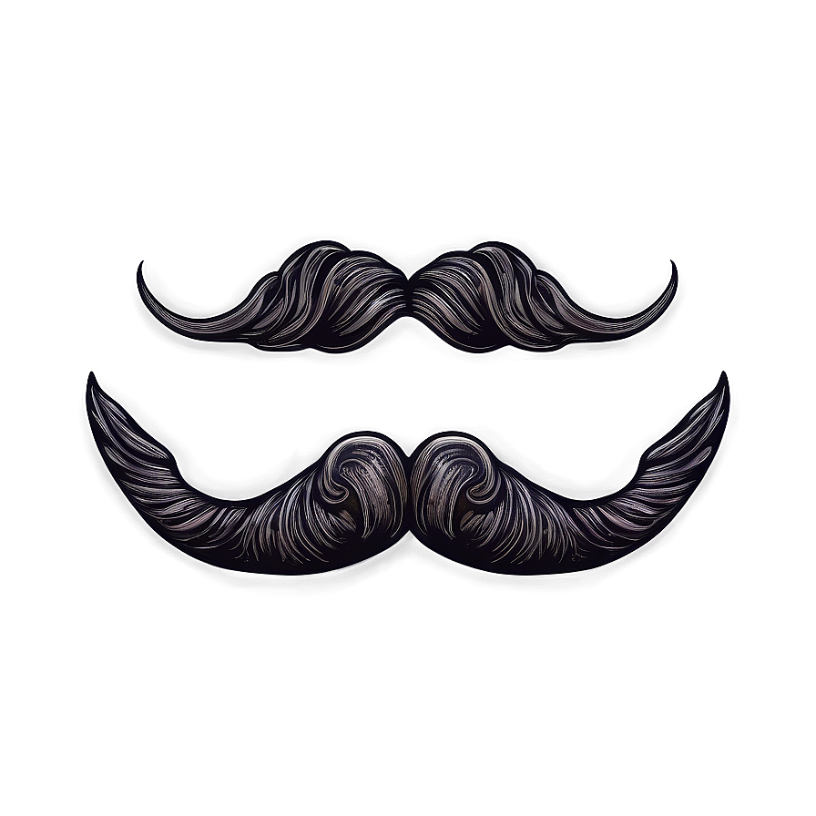 Curly Handlebar Mustache PNG 86 PNG image with a transparent background, free high-resolution download