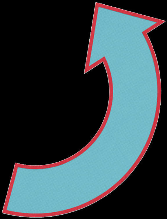 Curved Blue Arrow Graphic