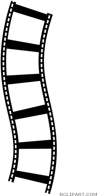 Curved Film Strip Graphic PNG with transparent background