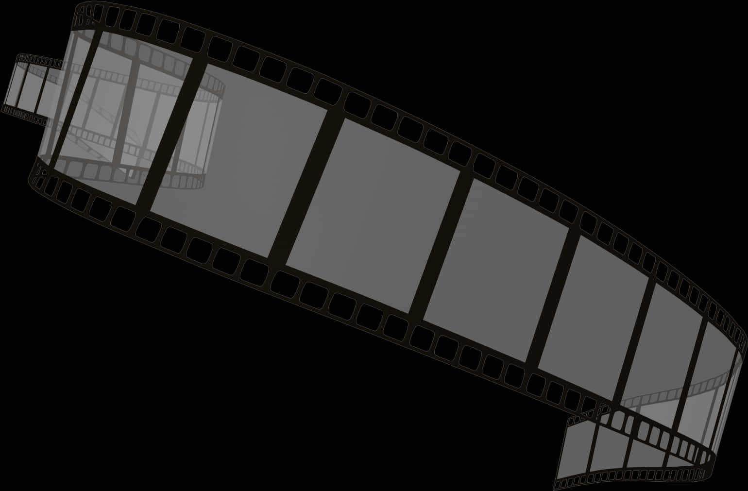 Curved Film Strip Graphic PNG image with a transparent background, free high-resolution download