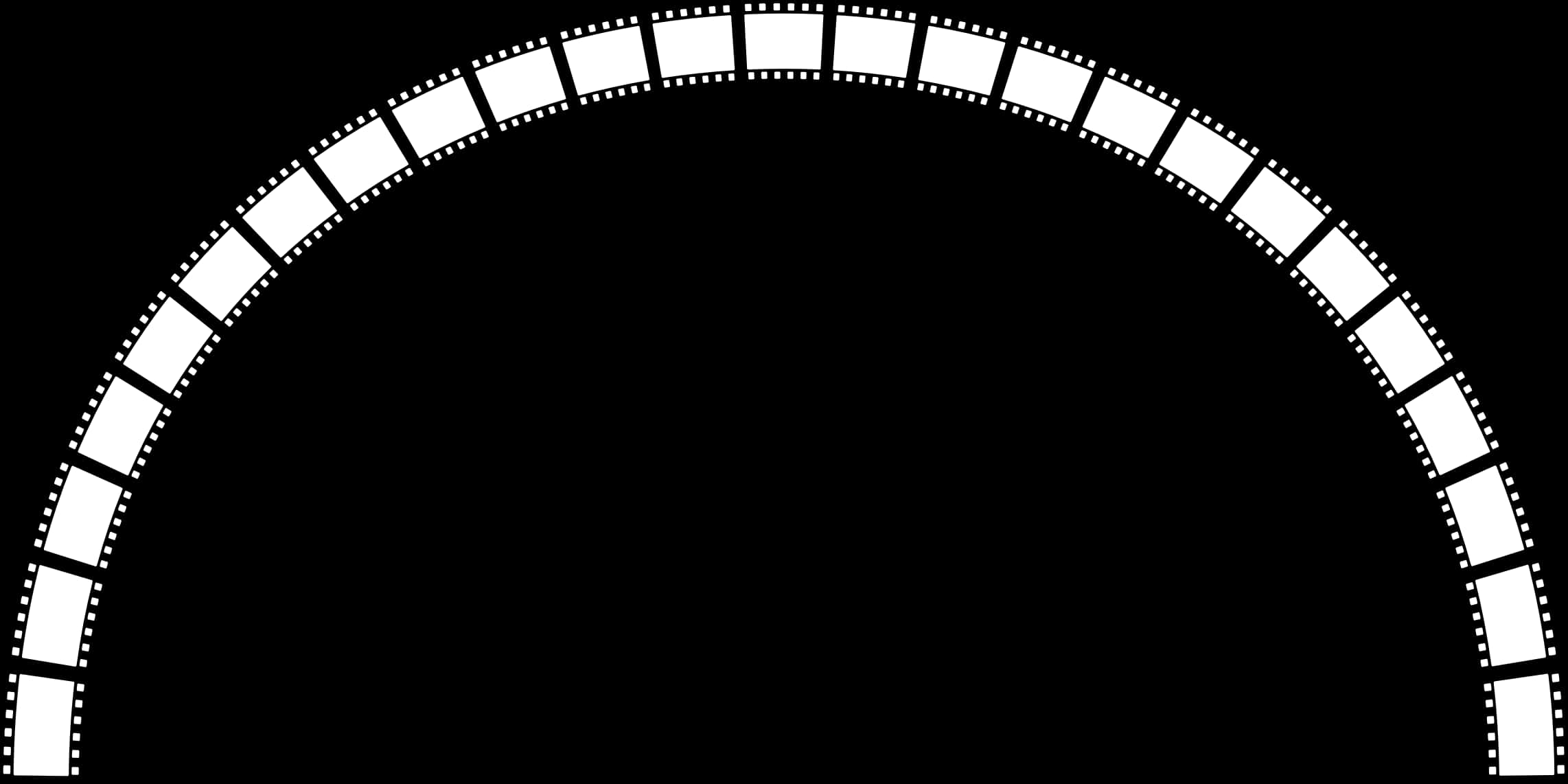 Curved Film Strip Vector PNG image with a transparent background, free high-resolution download