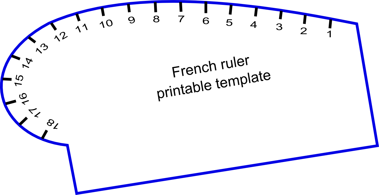 Curved French Ruler Template