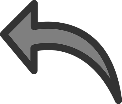 Curved Left Arrow Icon