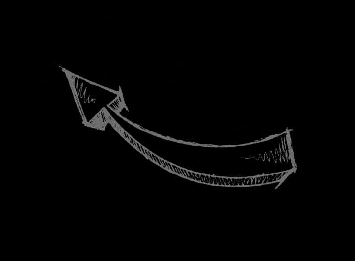Transparent Chalk Arrow Png - Arrow Chalk Transparent White, Png Download