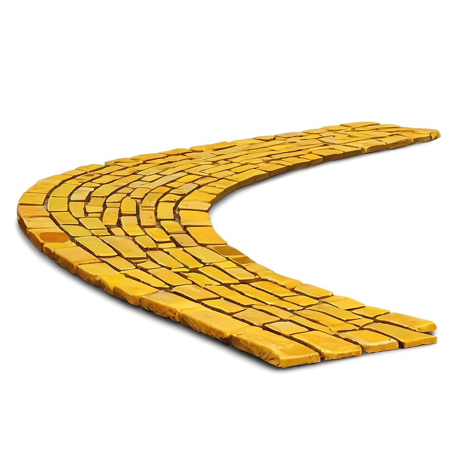 Curved Yellow Brick Road Journey Png 25