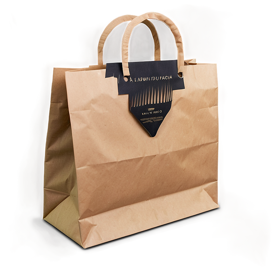 Custom Brown Paper Bag Png 06282024