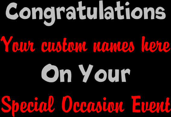 Custom Congratulations Template