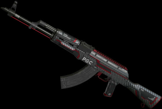 Custom Designed A K47 Rifle PNG image with a transparent background, free high-resolution download