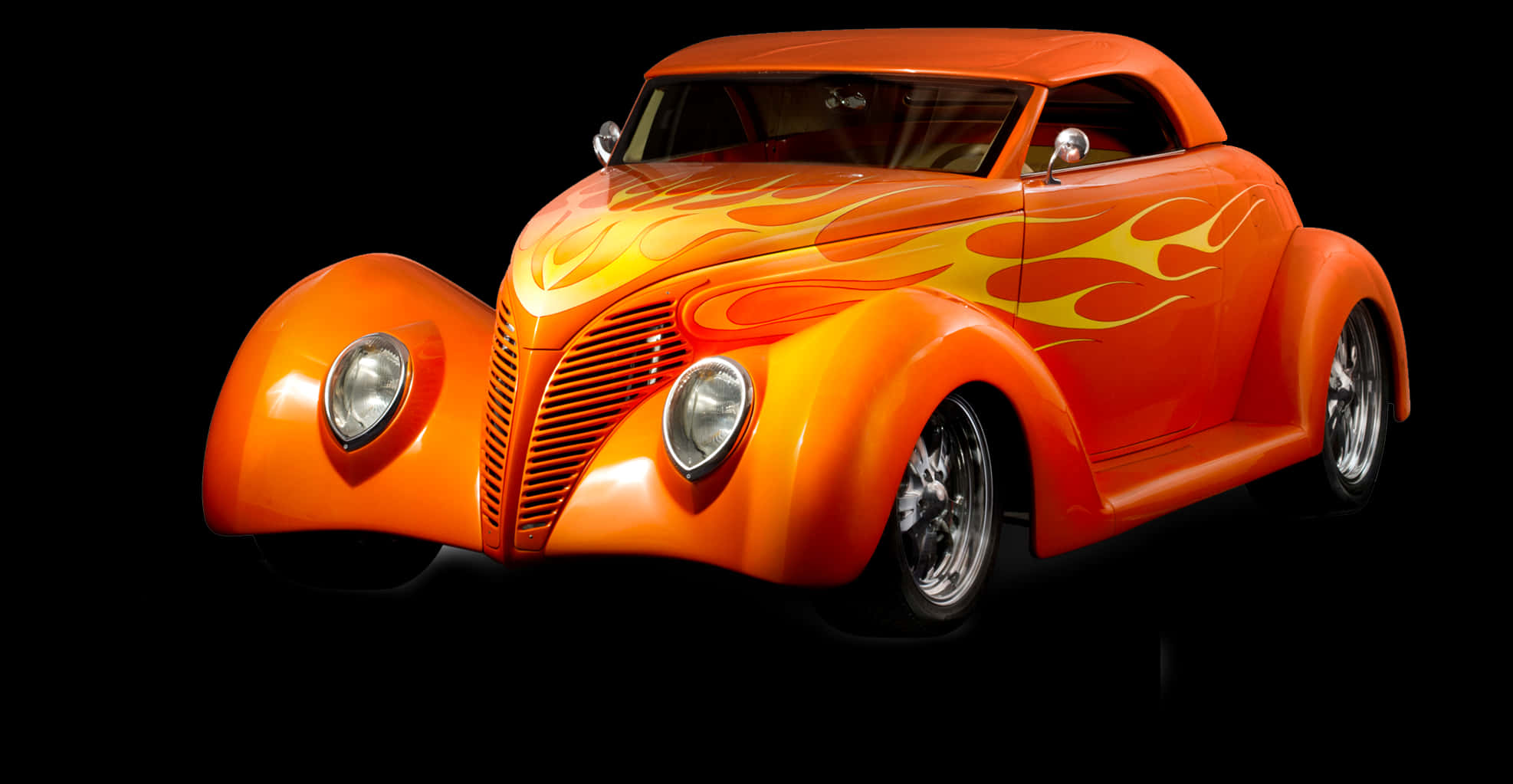 Transparent Classic Car Png - Orange Vintage Car Transparent, Png Download PNG with transparent background