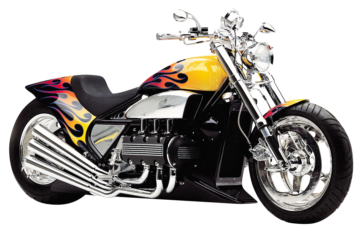 Custom Flame Paint Motorcycle