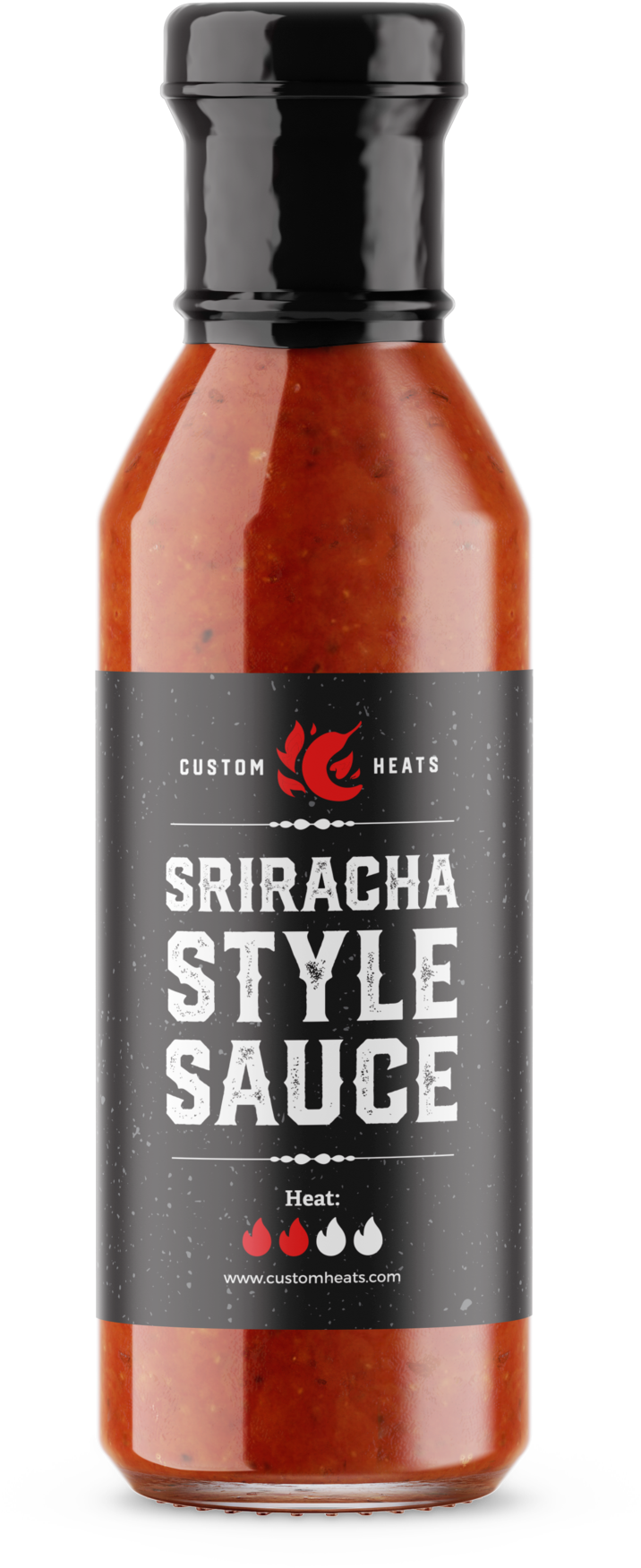 Custom Heats Sriracha Style Sauce Bottle