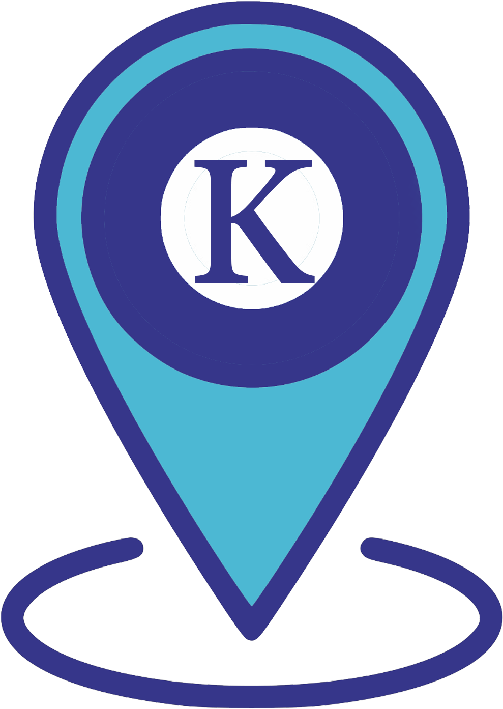 Custom Location Pinwith Letter K