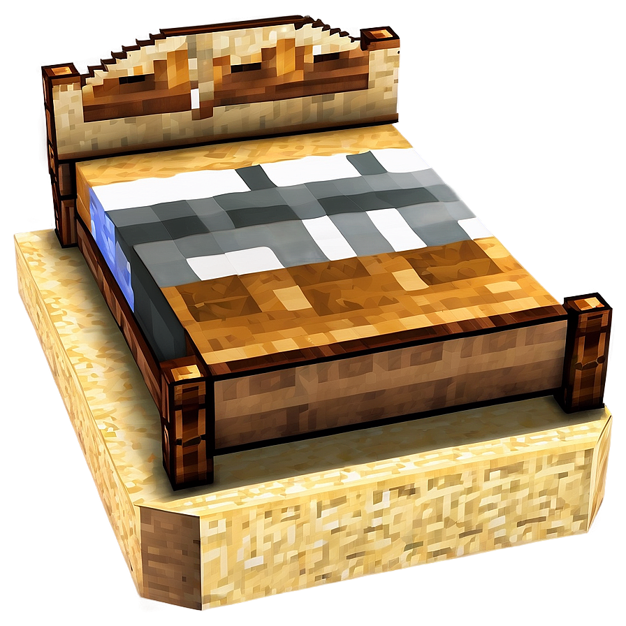 Custom Minecraft Bed Png 06122024