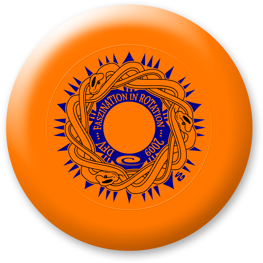 Custom Orange Frisbee Design