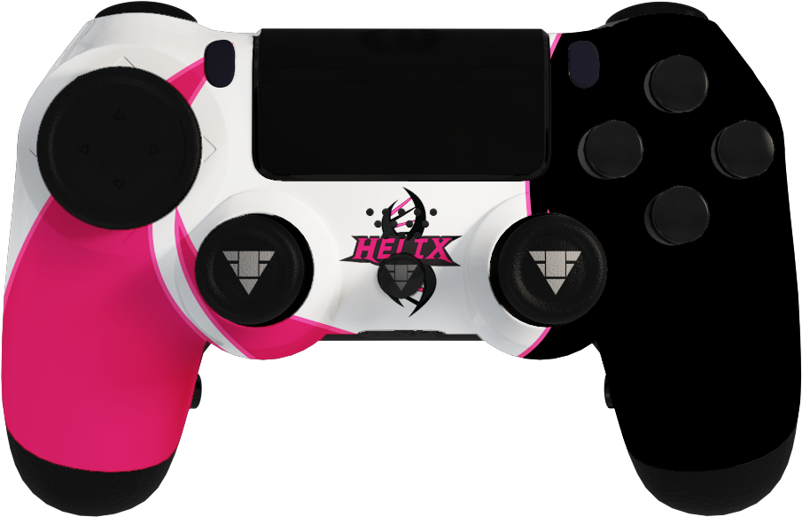 Custom Pink Black P S4 Controller Helix Design