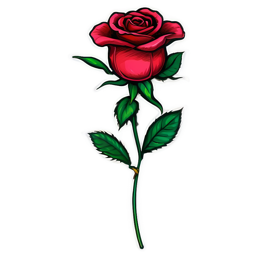 Custom Rose Tattoo Sketch Png 05252024