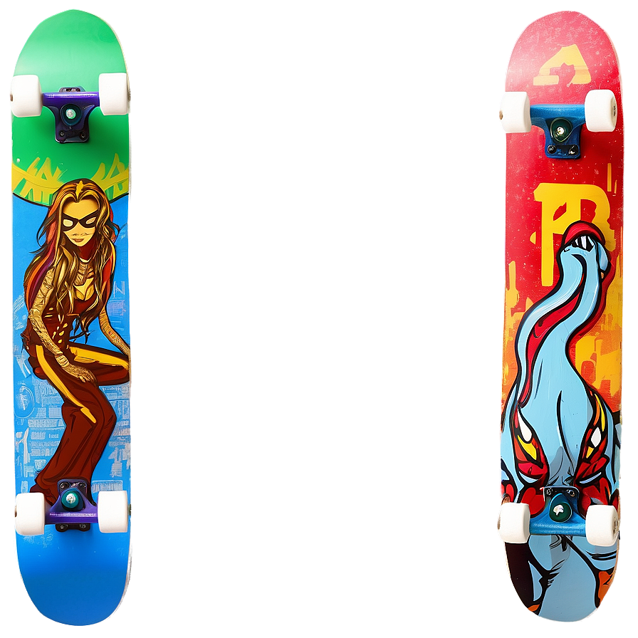 Custom Skateboard Deck Art Png Qgr