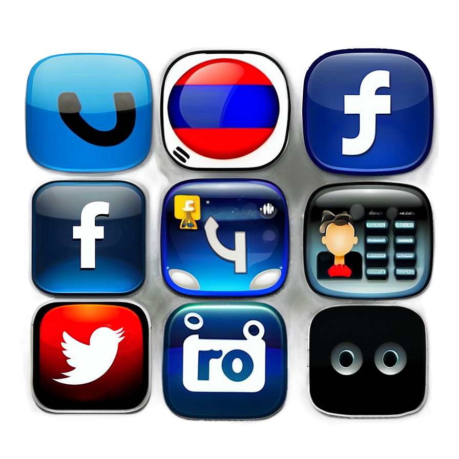 Custom Social Media Icons PNG 35 PNG image with a transparent background, free high-resolution download