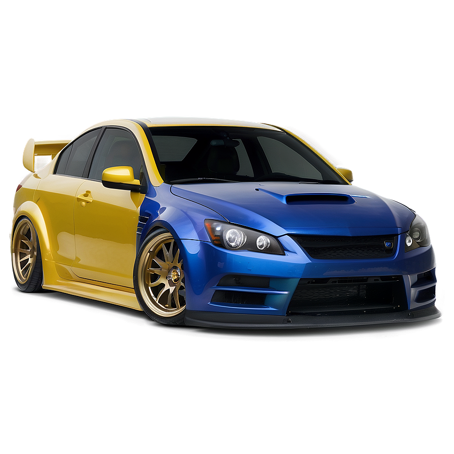 Custom Sports Car Dual Tone Paint PNG image with a transparent background, free high-resolution download