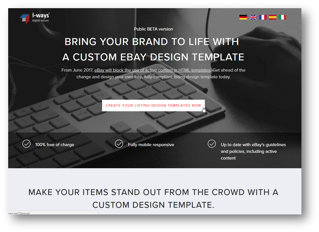 Custome Bay Design Template Promotion