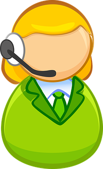 Customer Service Cartoon Icon