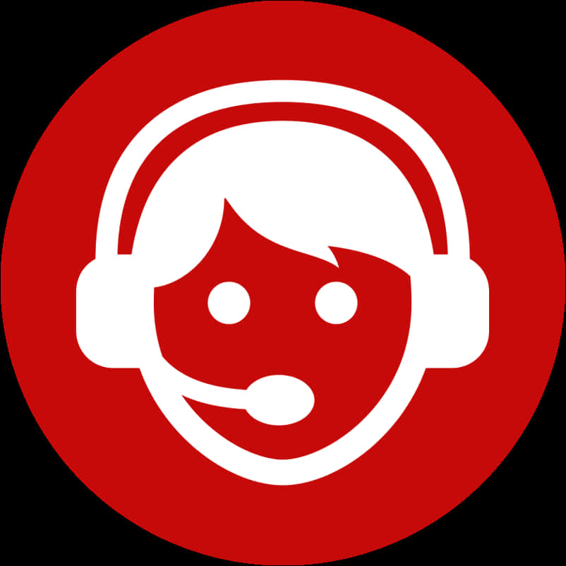 Customer Support Icon Red Background PNG image with a transparent background, free high-resolution download