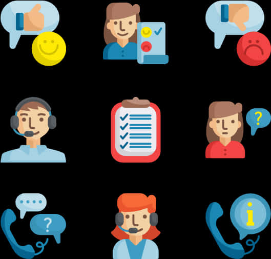 Customer Support Icons Set