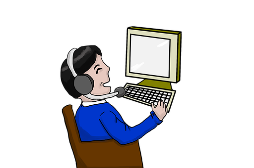 Customer Support Representative Cartoon PNG with transparent background