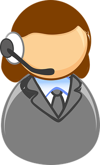 Customer Support Representative Icon PNG with transparent background