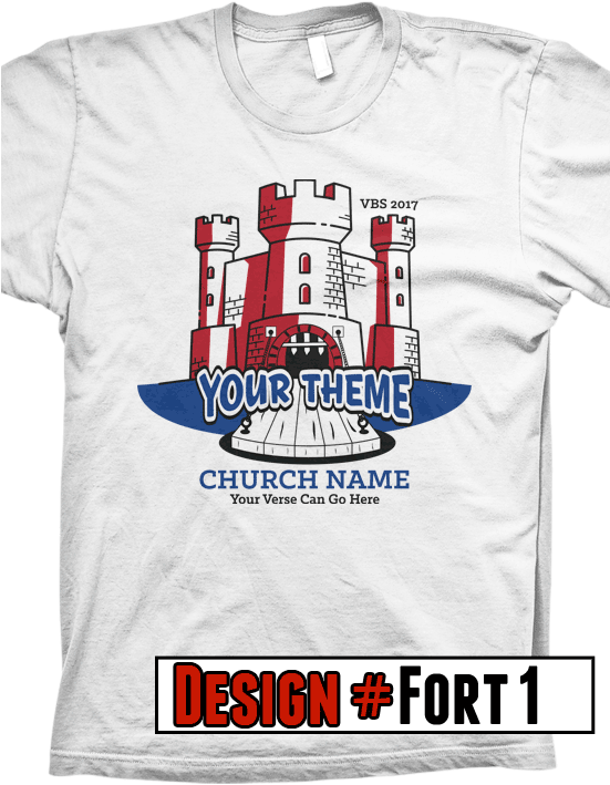 Customizable Church T Shirt Template Fort Design