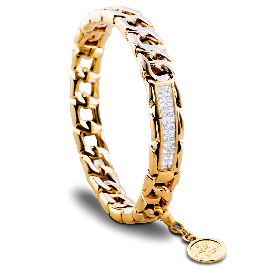 Customizable Gold Bracelet Png 06282024