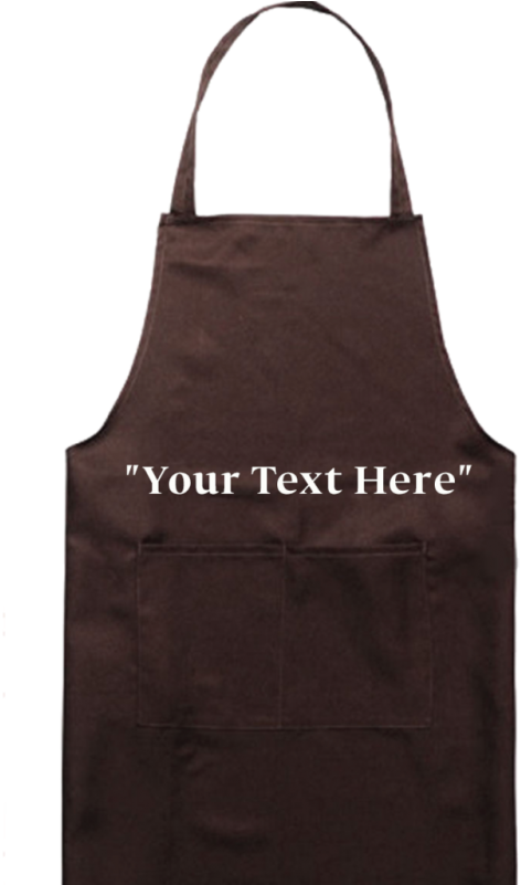 Customizable Text Brown Apron