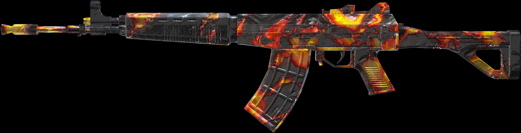 Customized A K47 Fire Pattern PNG image with a transparent background, free high-resolution download
