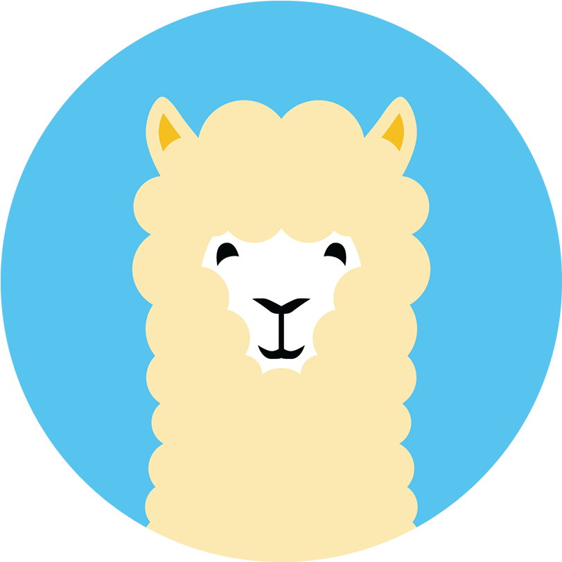 Cute Alpaca Cartoon Graphic PNG image with a transparent background, free high-resolution download