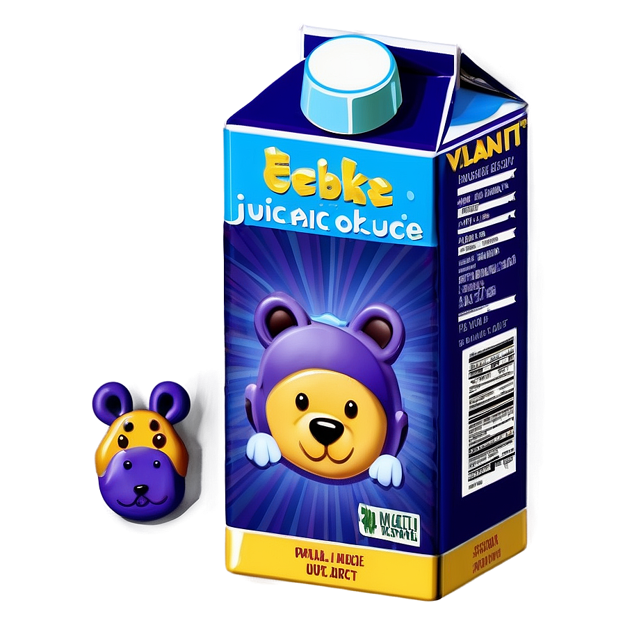 Cute Animal Juice Box Png Eru