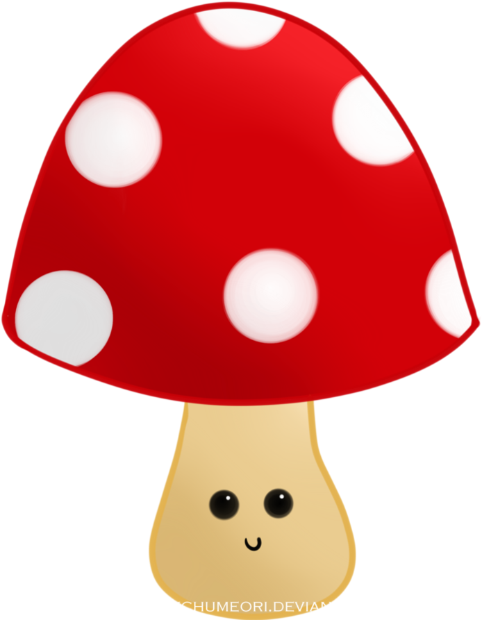 Cute Animated Mushroom Character PNG image with a transparent background, free high-resolution download