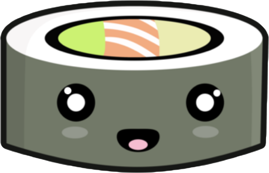 Clip Art Fish And Rice Svg - Cute Sushi With Face, HD Png Download PNG with transparent background