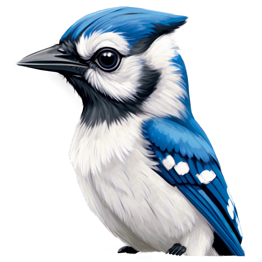 Cute Baby Blue Jay Png 16