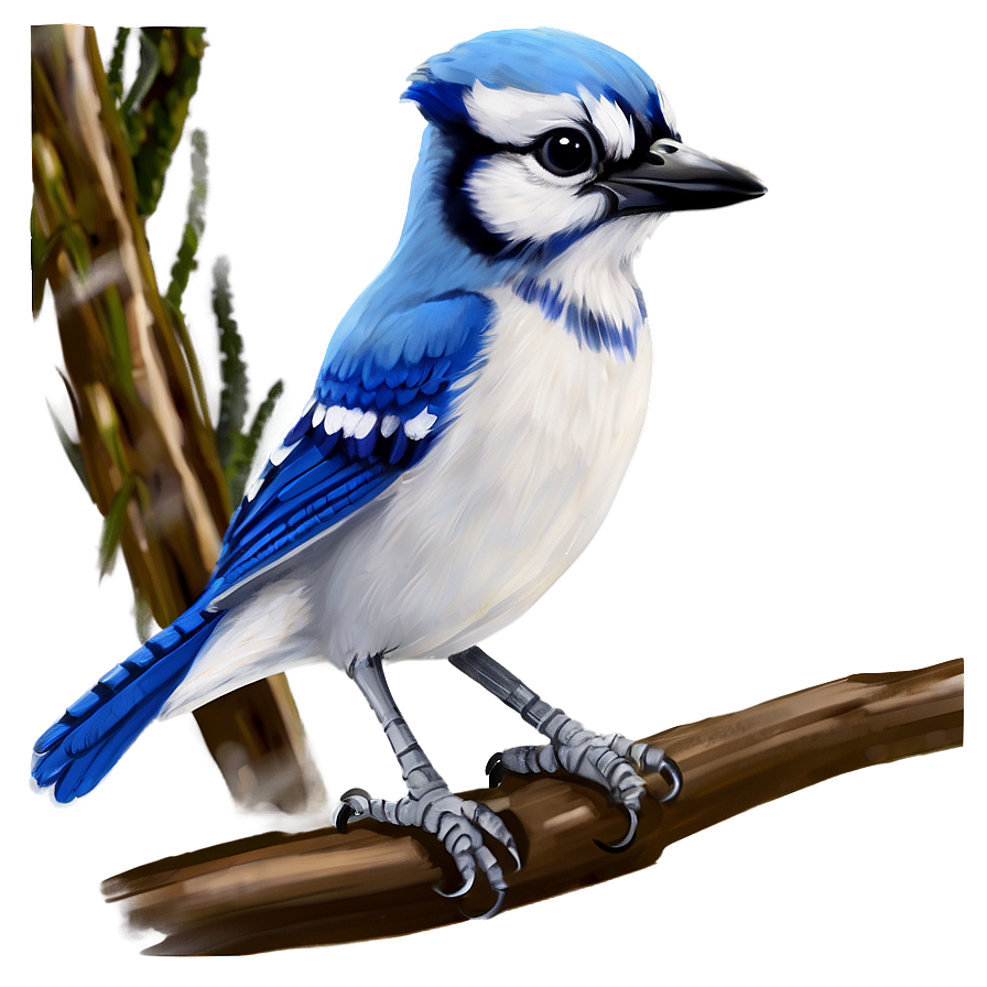 Cute Baby Blue Jay Png Vsg64