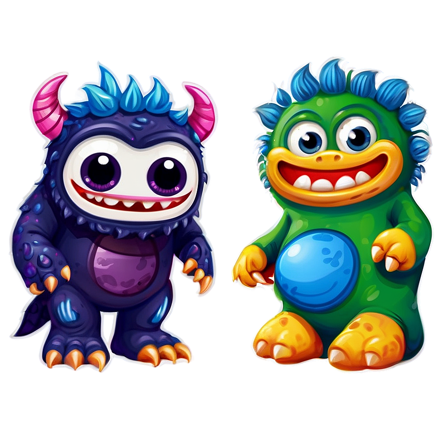 Cute Baby Monster Png 05232024