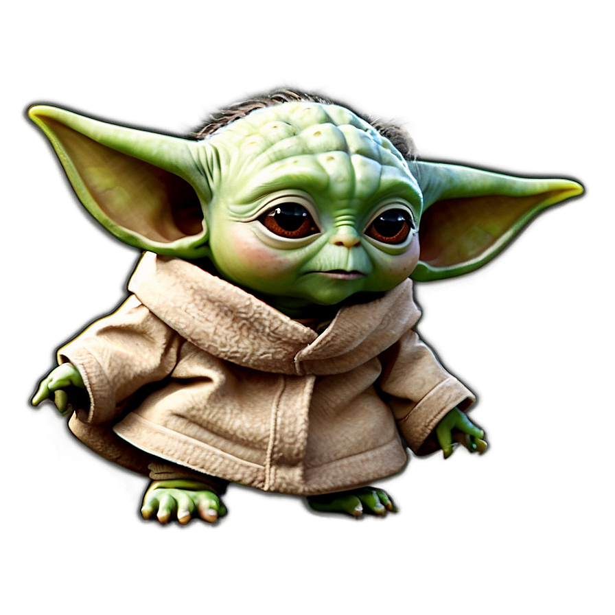 Cute Baby Yoda Cartoon Art PNG 43 PNG image with a transparent background, free high-resolution download
