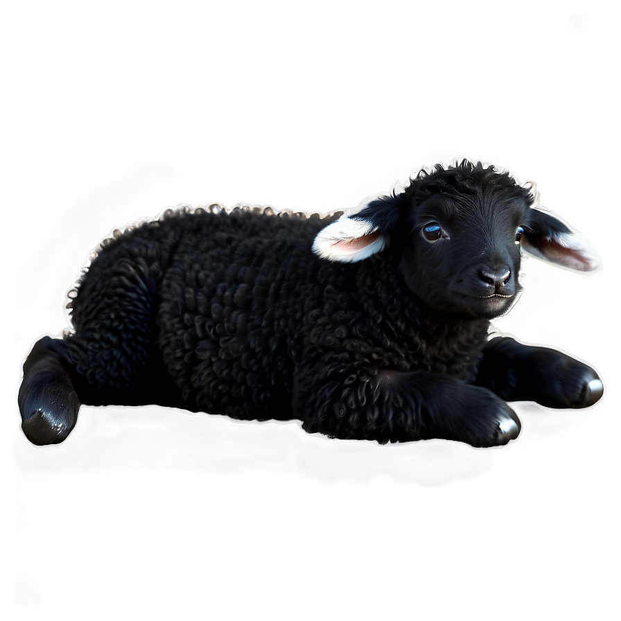 Cute Black Lamb Png 40