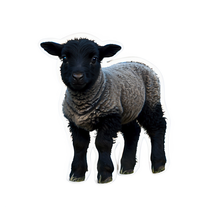 Cute Black Lamb Png Pph60