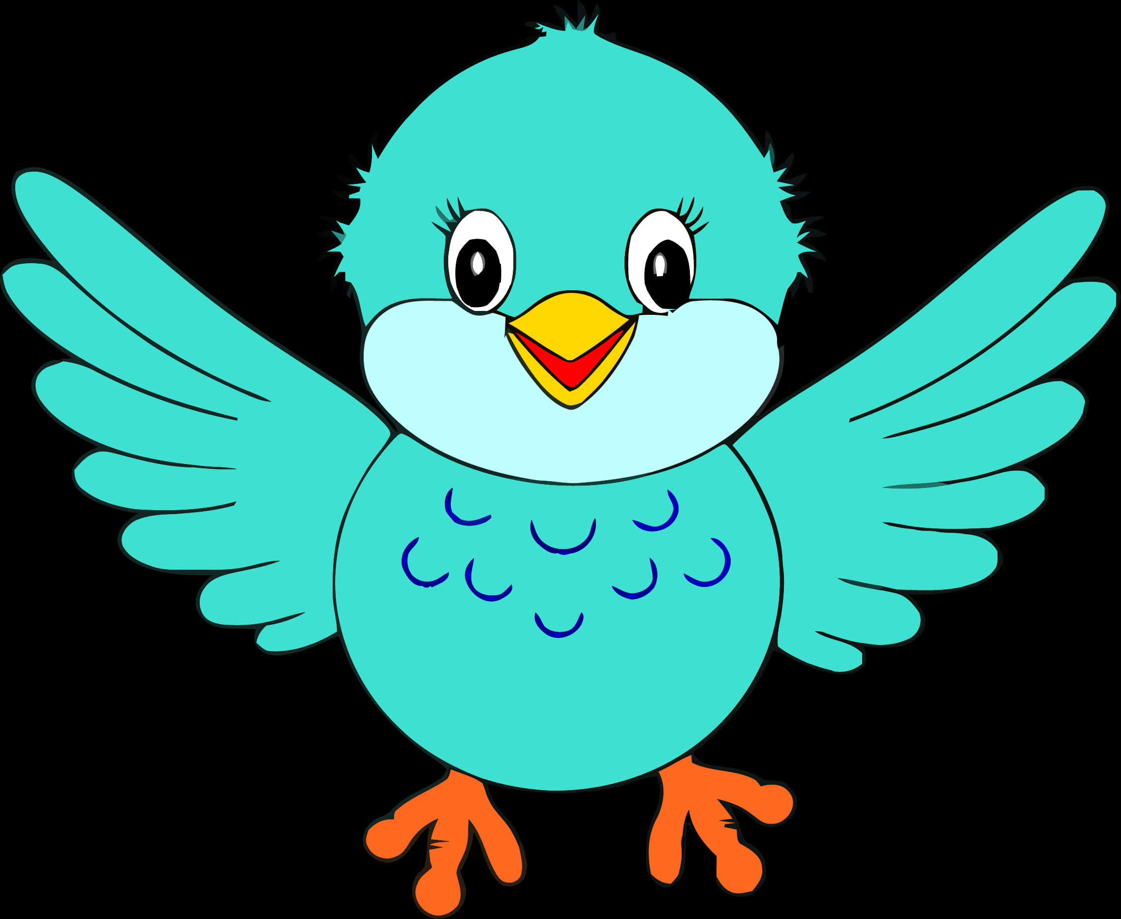 Cute_ Blue_ Bird_ Cartoon