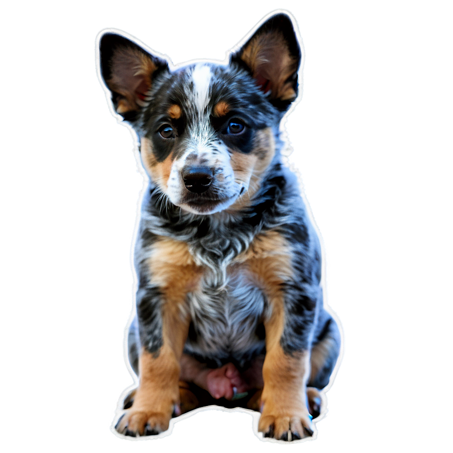 Cute Blue Heeler Sitting Png Rhn