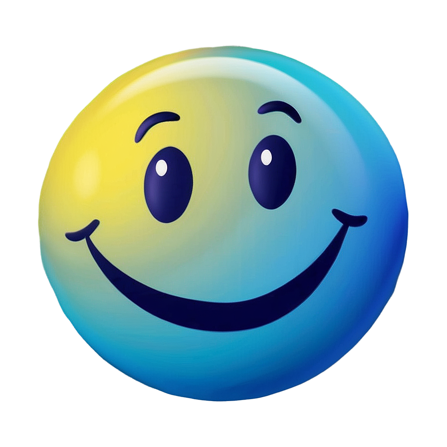 Cute Blue Smiley Emoji Png Msf