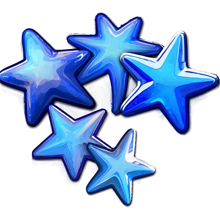 Cute Blue Stars Png 59