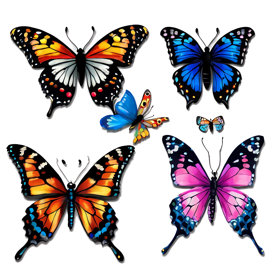 Cute Butterflies Png Crn51