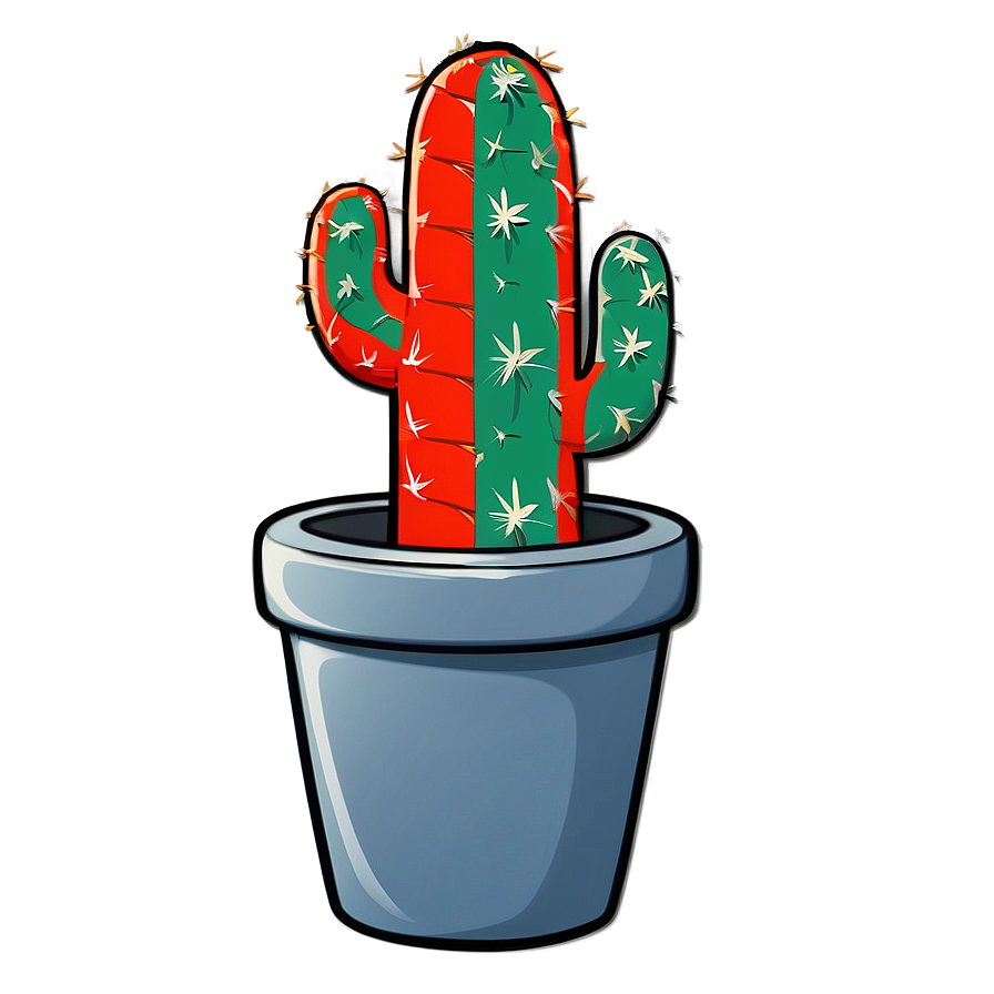 Cute Cactus Pot Png 06282024